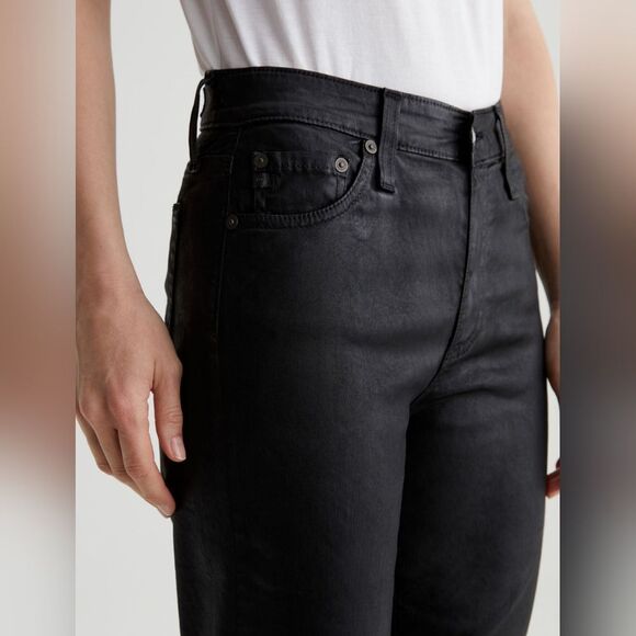 AG Adriano Goldschmied Mari Leatherette Straight Jeans size 29 NWT - Picture 3 of 16